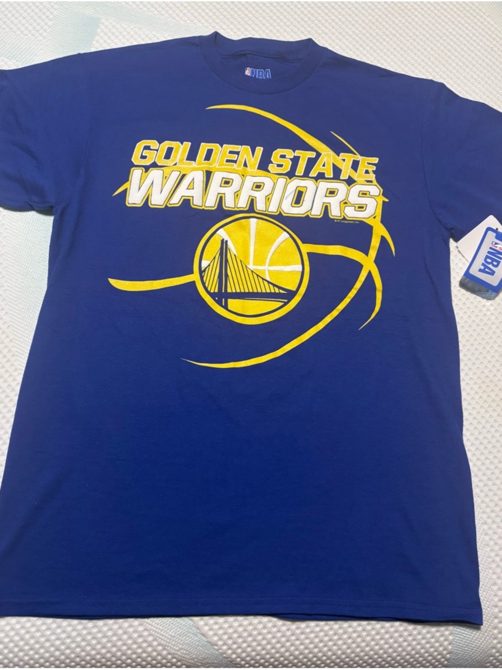 NBA Golden State Warriors Blue and Yellow Graphic Tee